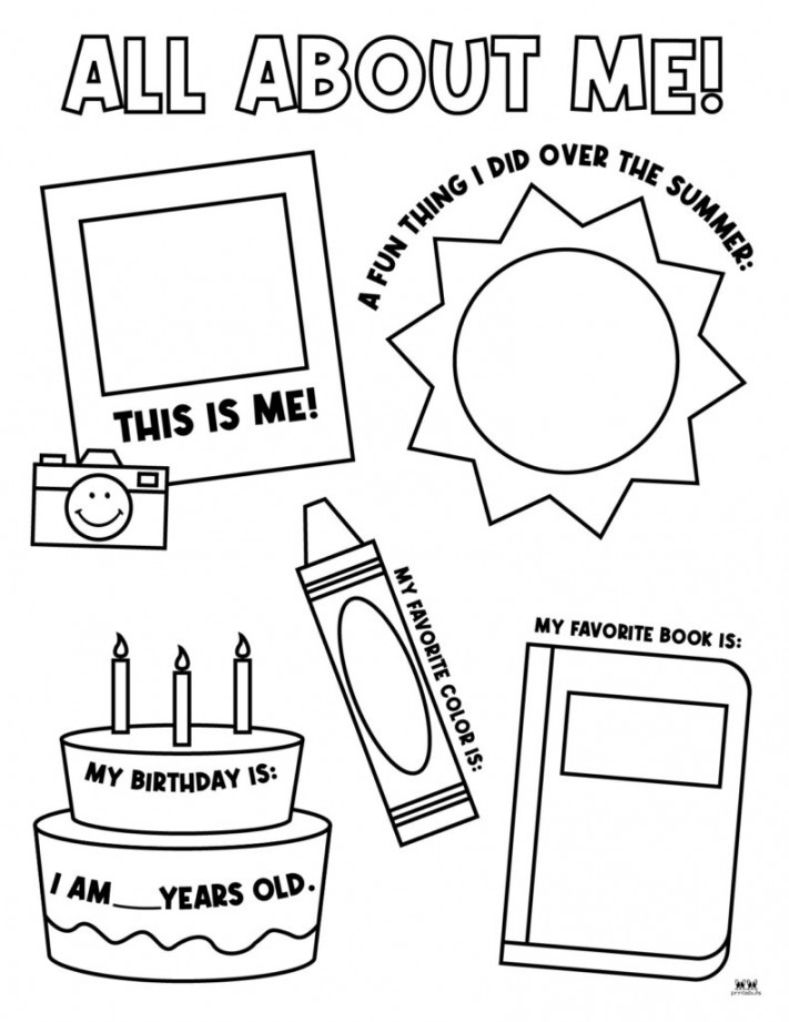 All About Me Printable Worksheets -  FREE Printables  Printabulls