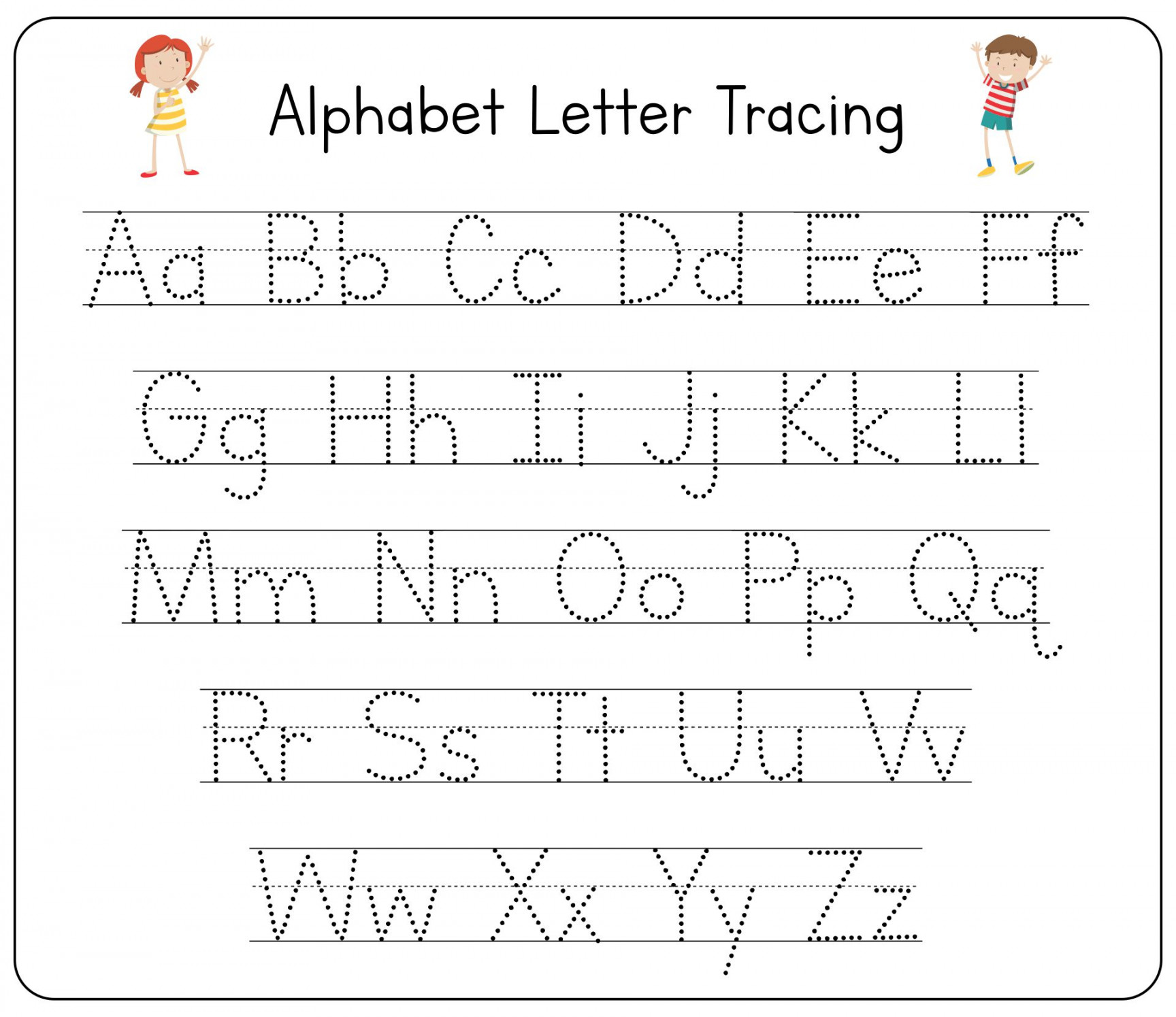 Best Free Printable Tracing Letters - printablee