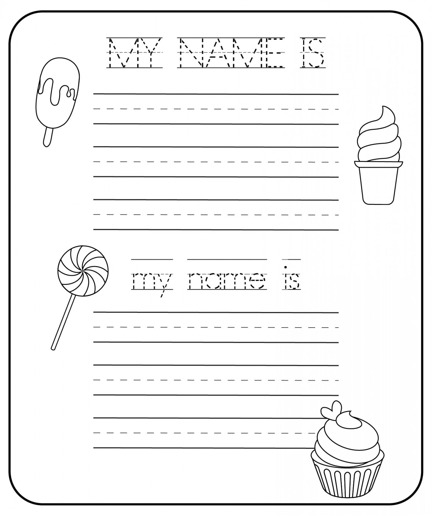 Best My Name Tracing Printable Worksheets - printablee