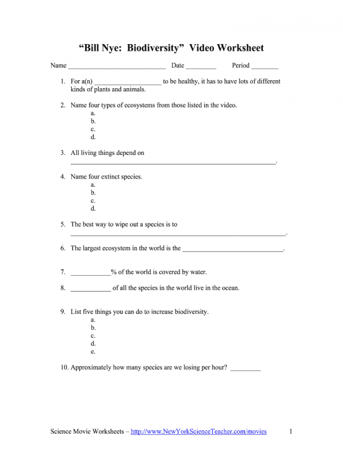 Bill nye biodiversity worksheet: Fill out & sign online  DocHub