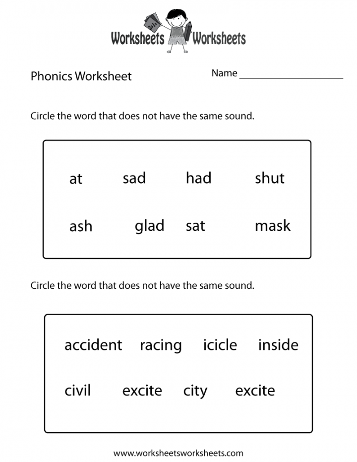 First Grade Phonics Worksheet Printable  Phonics worksheets free