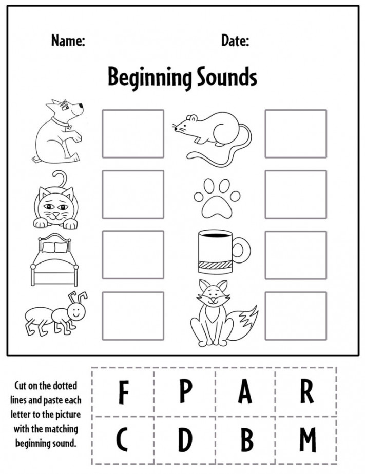 Free Beginning Sounds Worksheets for Preschool ⋆ The Hollydog Blog