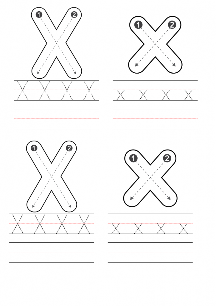 Free Kindergarten Letter X Worksheets Printable PDF