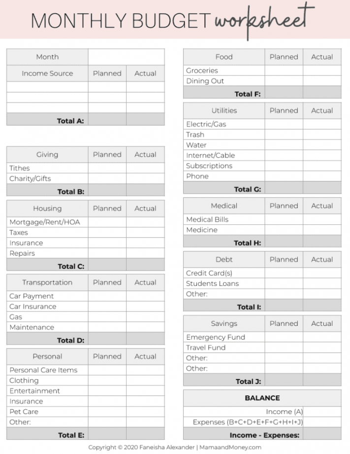 FREE Printable Budget Templates to Absolutely Crush your Finances