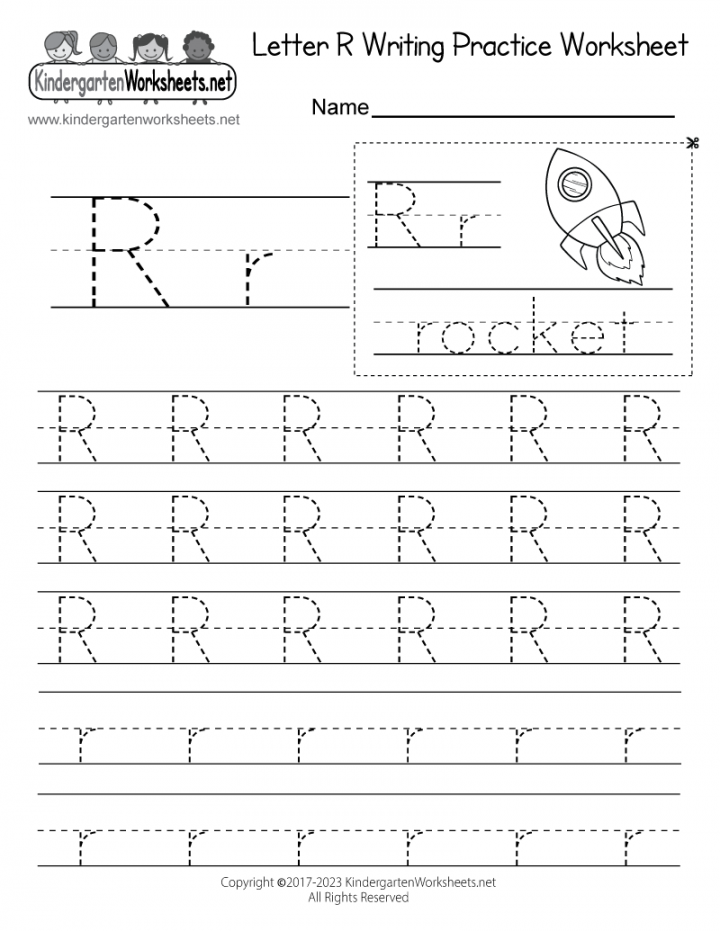 Free Printable Letter R Writing Practice Worksheet