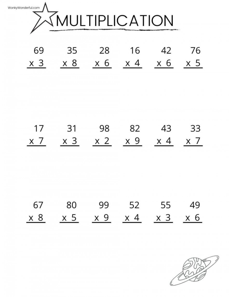 FREE PRINTABLE MULTIPLICATION WORKSHEETS + WonkyWonderful