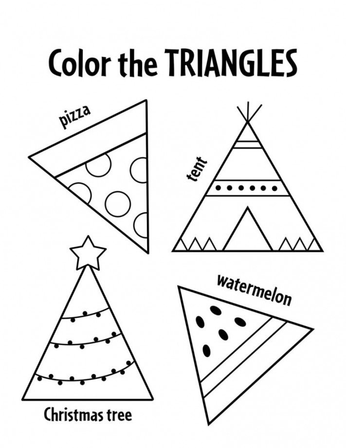 Free Triangle Worksheets for Preschool! ⋆ The Hollydog Blog