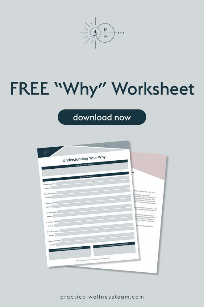 FREE Worksheet - Find Your "Why"  Finding yourself, Worksheets