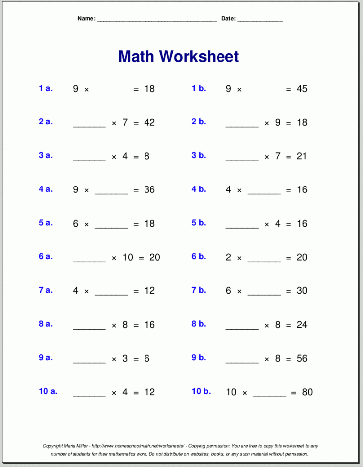 Grade  multiplication worksheets