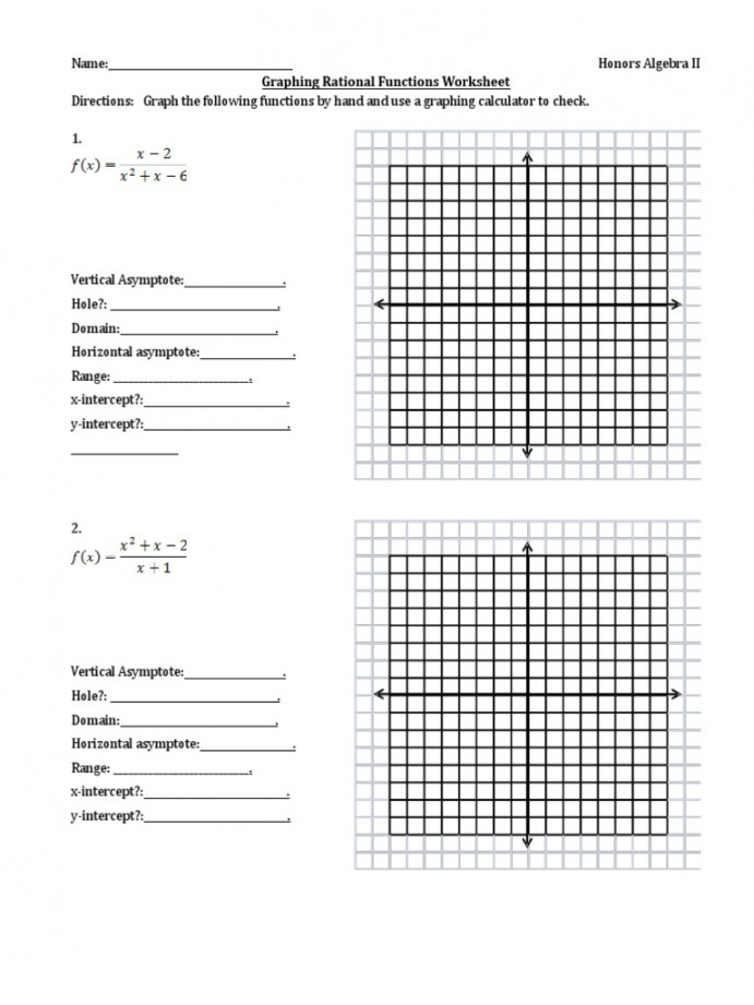 Graphing Rational Functions Ws - Docx   PDF  Asymptote  Zero