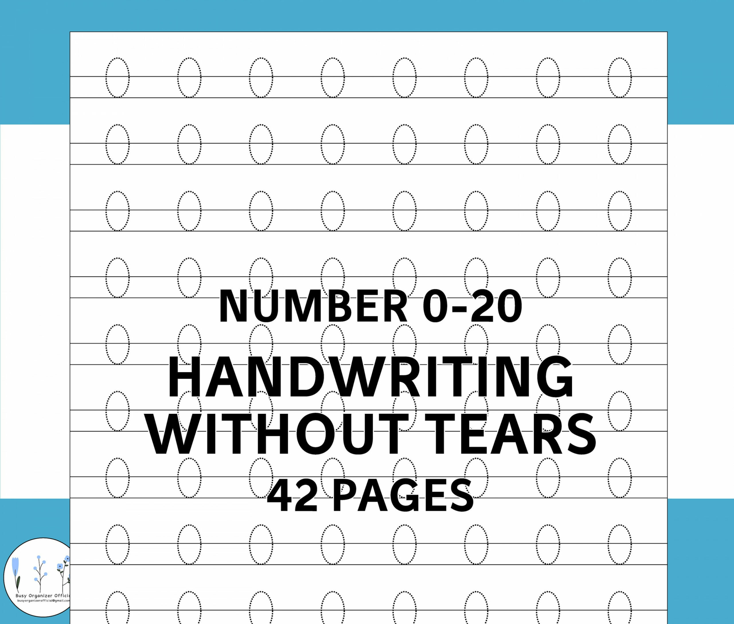 Handwriting Without Tears Numbers -2 Printable Tracing - Etsy