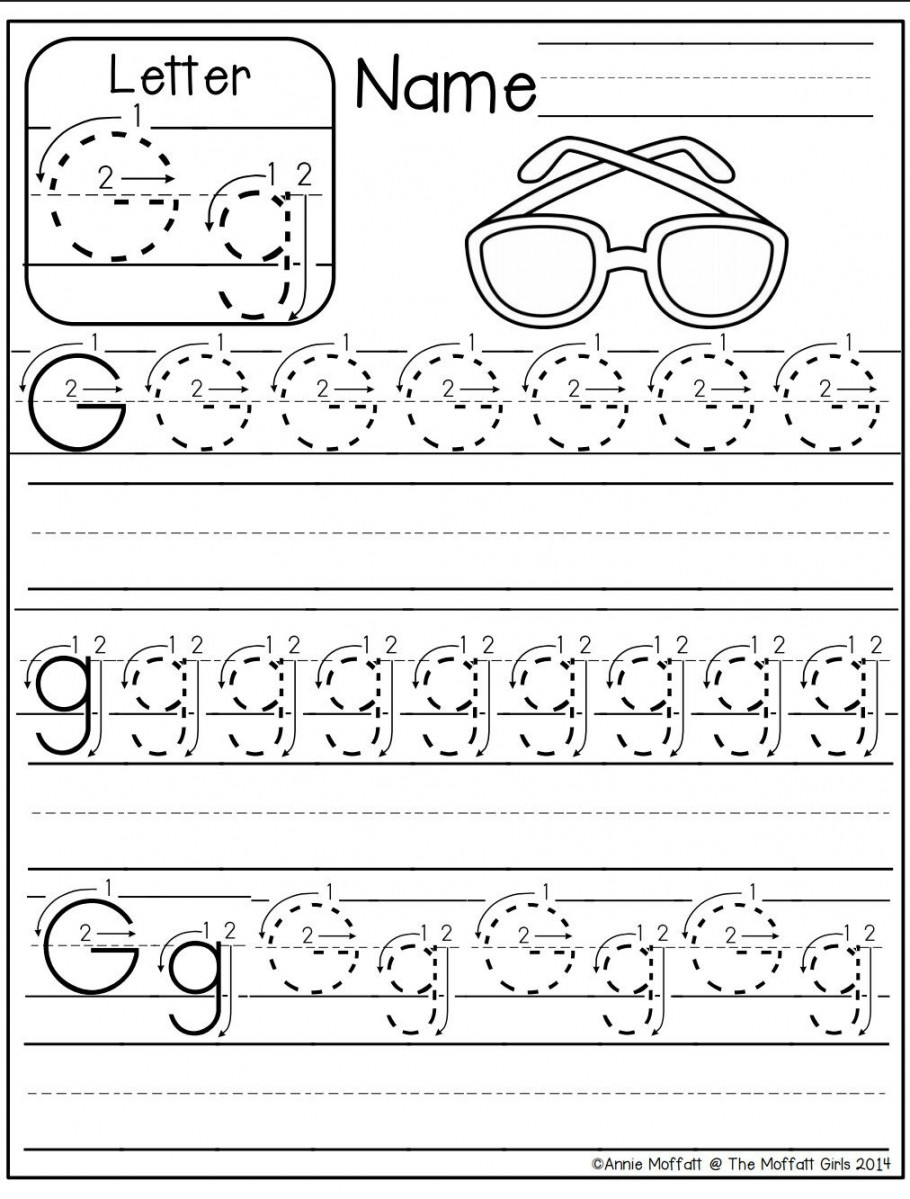 Letter G worksheet  Tracing worksheets preschool, Letter