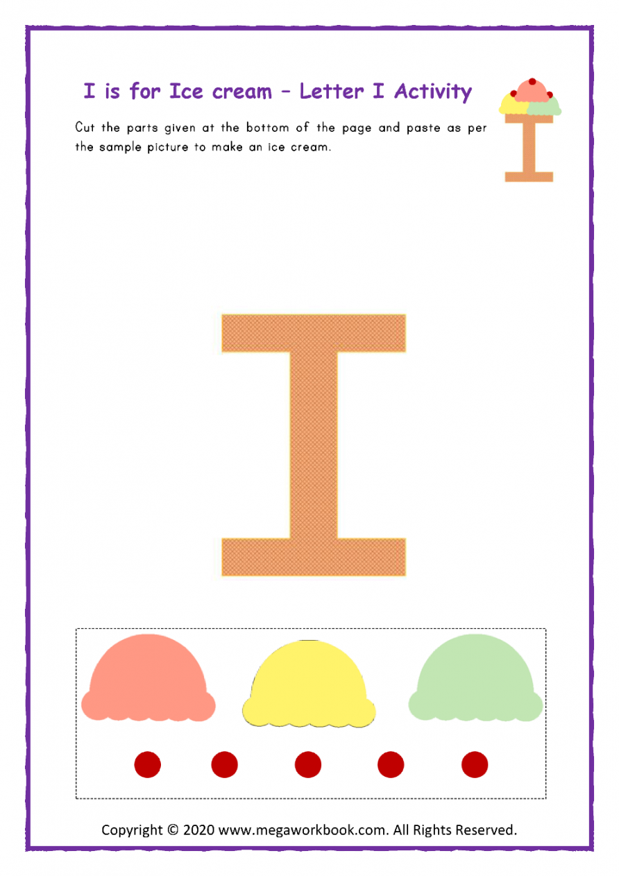 Letter I Worksheets - Letter I Crafts - Letter I Activities For