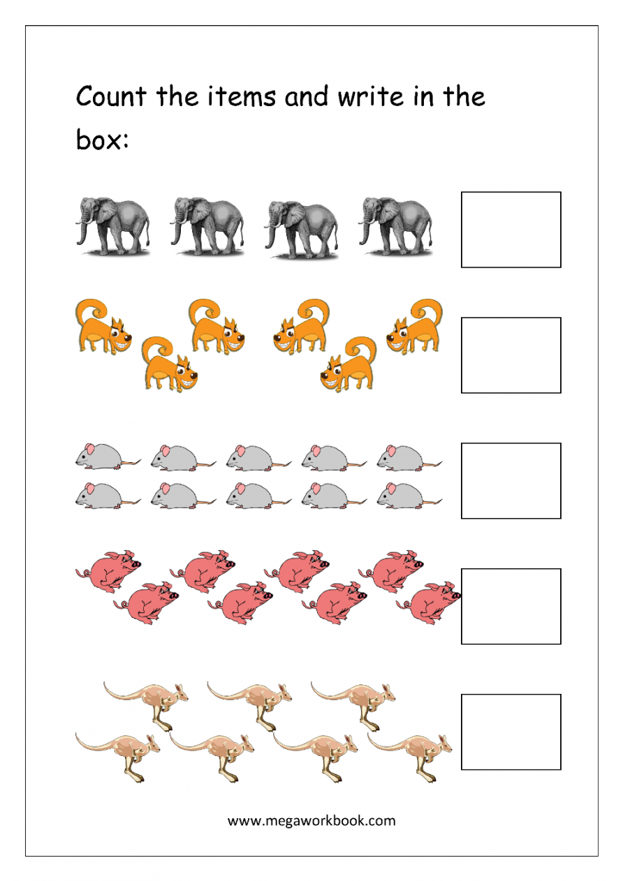 Number Counting Worksheets - Math Counting Worksheets - Free