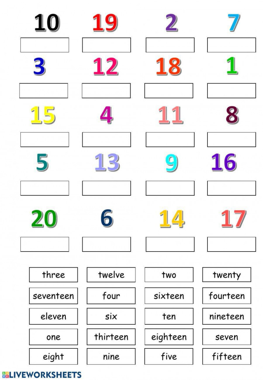 Numbers -  Live Worksheets