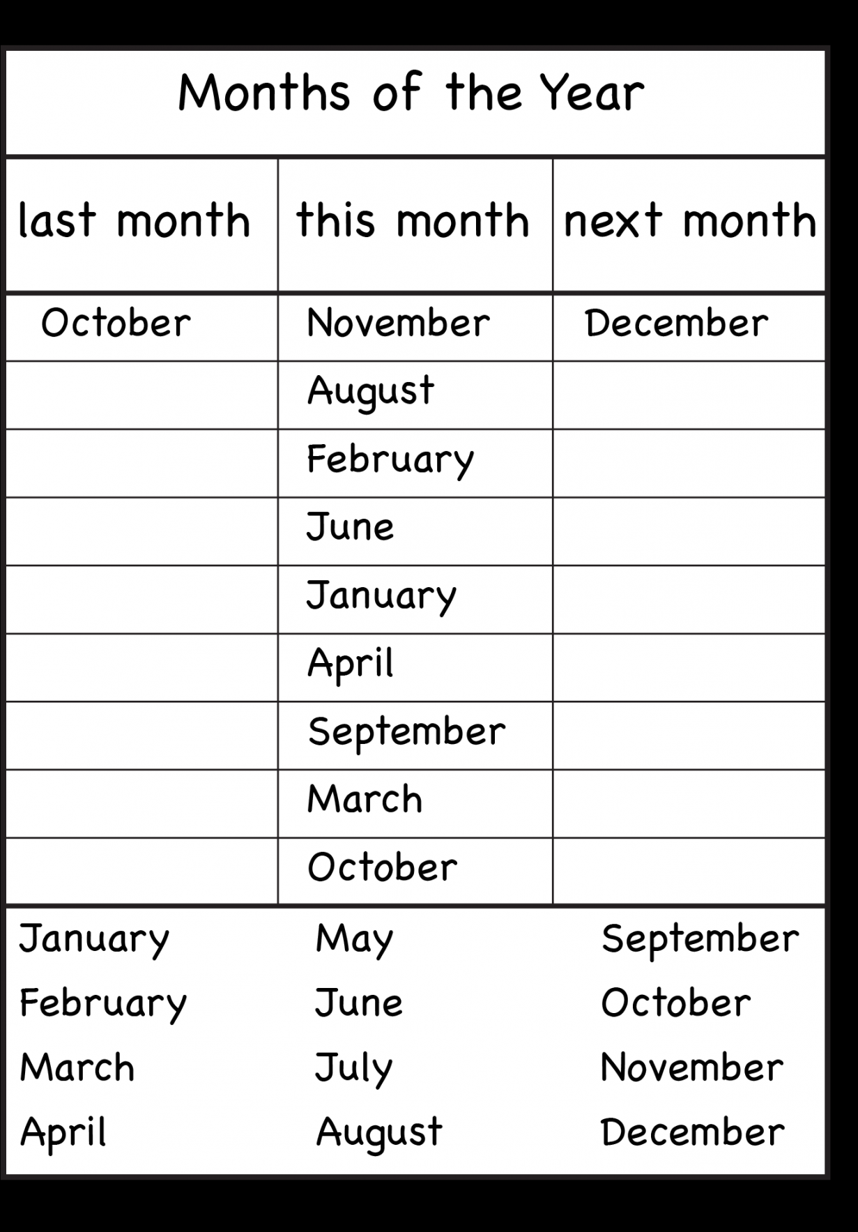 Pin on Maths: Days/Months/Seasons