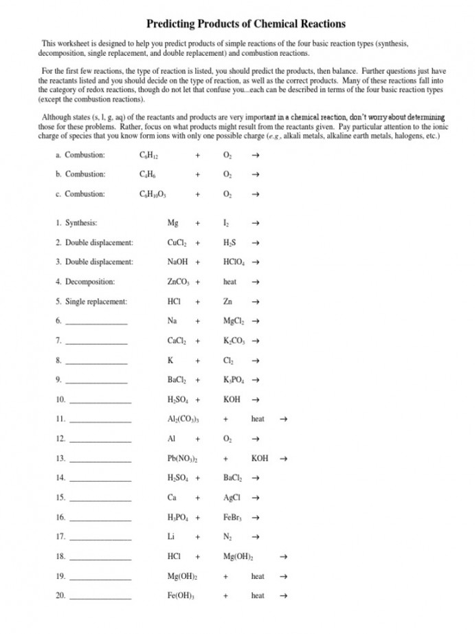 Predicting Products of Chemical Reactions  PDF  Ion  Chemical