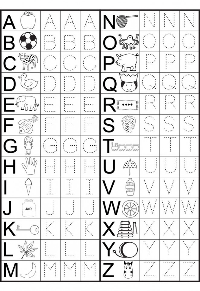 Preschool Worksheets Free  Alphabet worksheets kindergarten