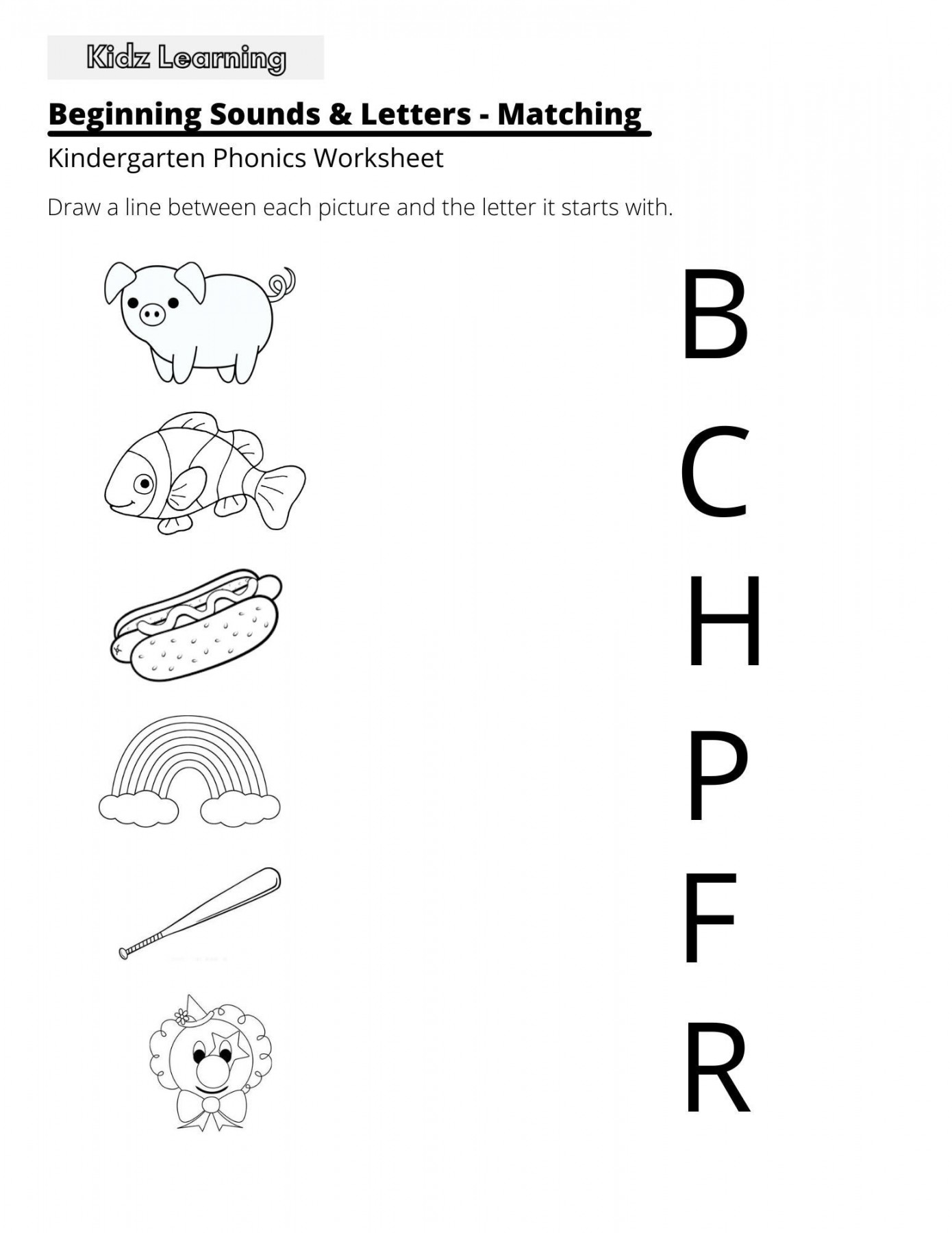 Printable Beginning Sounds Worksheets