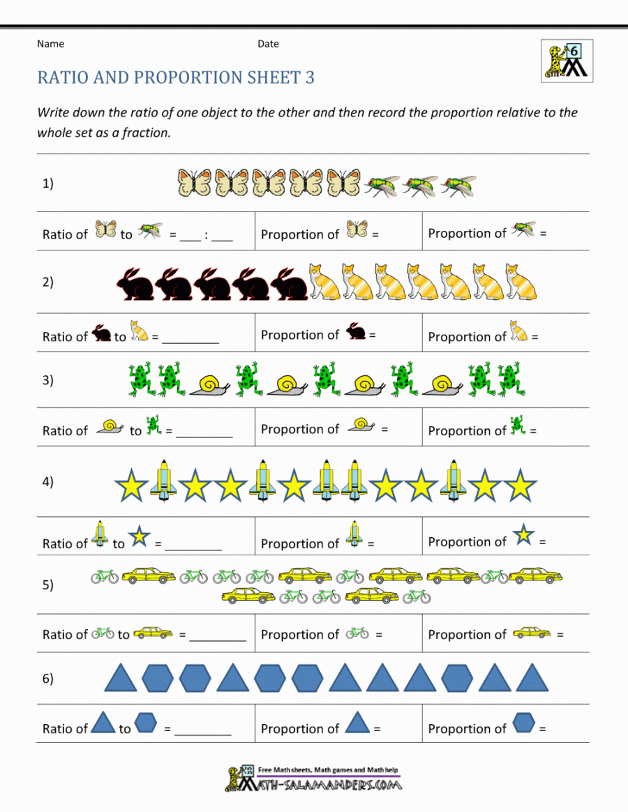 Ratio and Proportion Worksheet