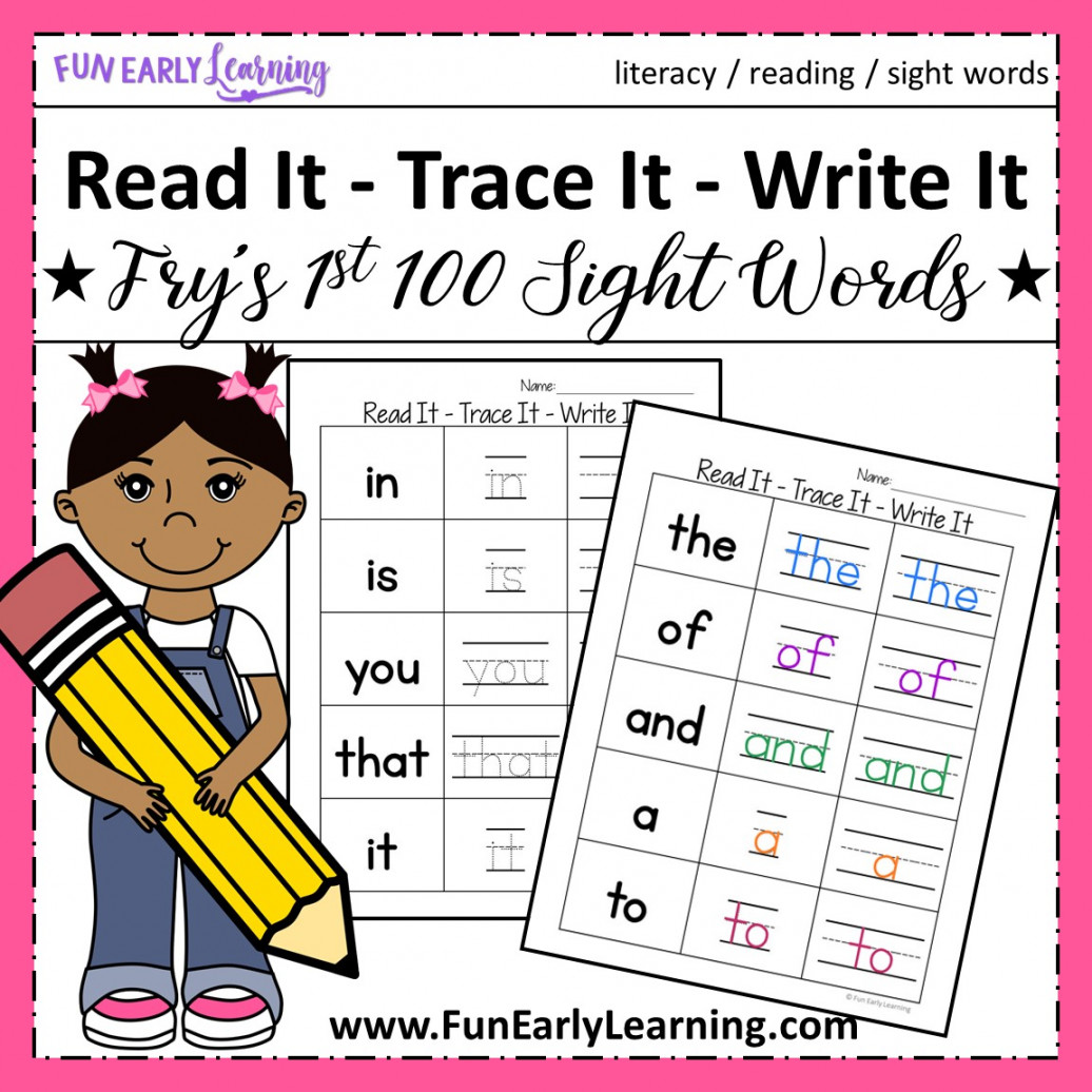 Read It - Trace It - Write It - Fry