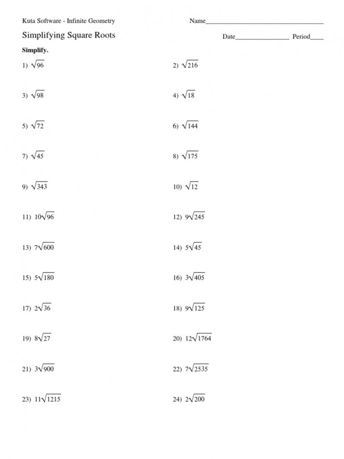 -Simplifying Square Roots  PDF  Teaching Mathematics