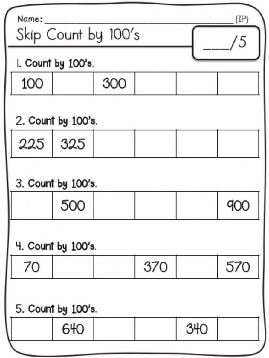 Skip counting by 