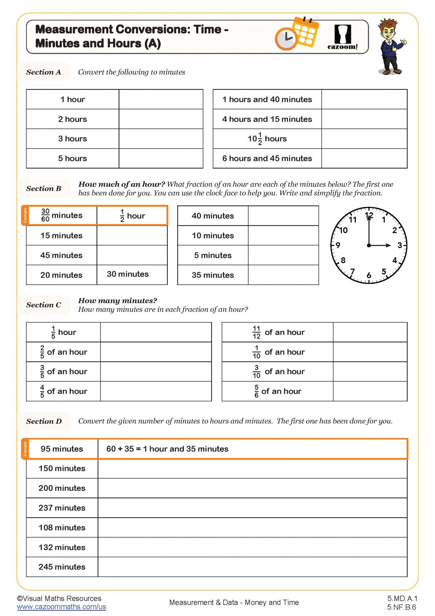 th Grade Math Worksheets PDF  Printable PDF Worksheets