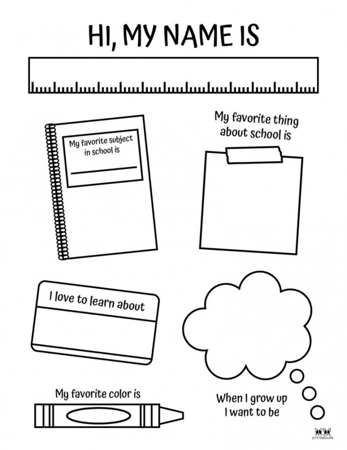 All About Me Printable Worksheets -  FREE Printables  Printabulls