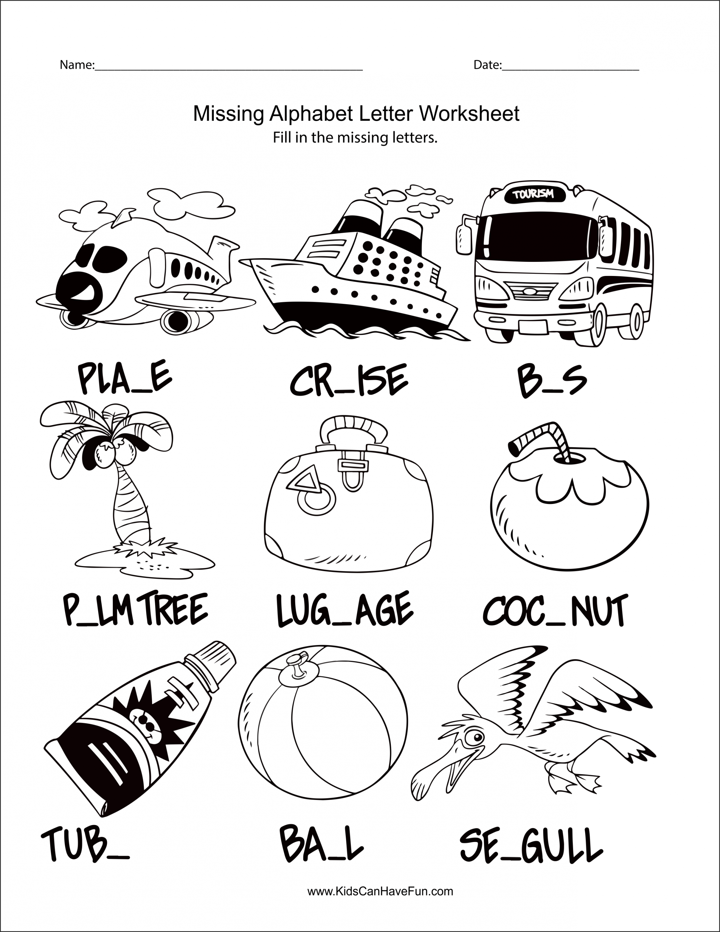 Alphabet and Number Worksheets • KidsCanHaveFun Blog - Play