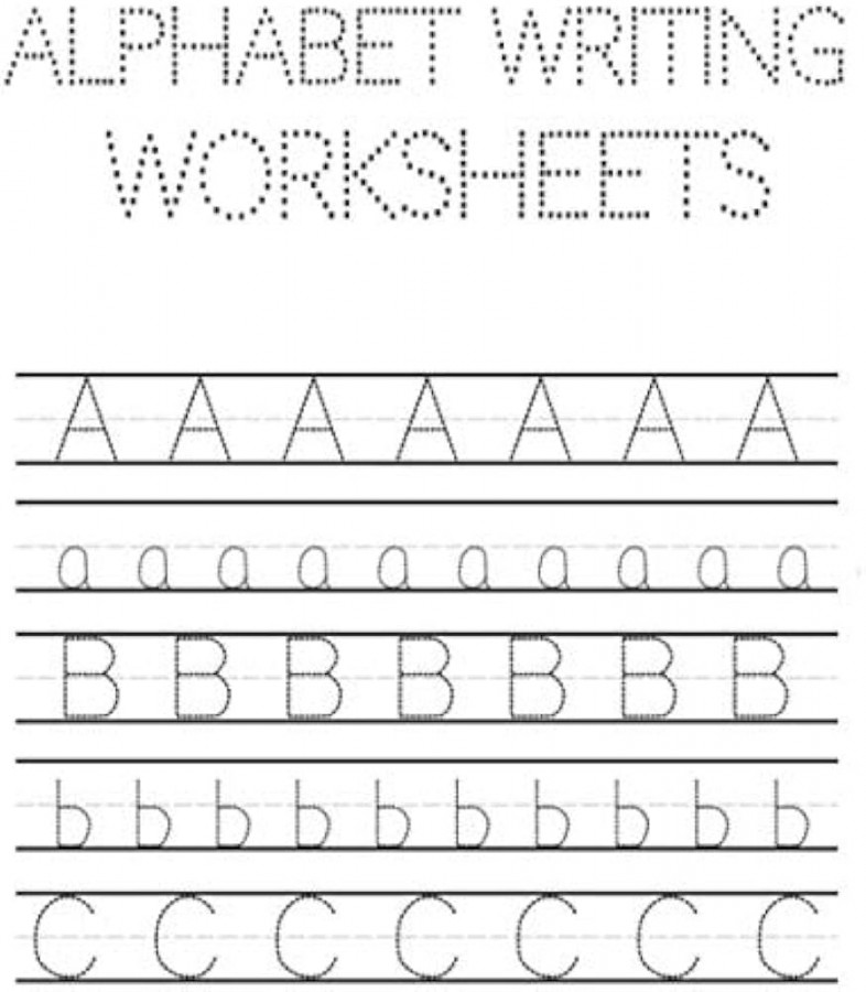 Alphabet Writing Worksheets: ABC Writing Practice Books For Preschool  (alphabet writing practice) A to Z Tracing worksheets