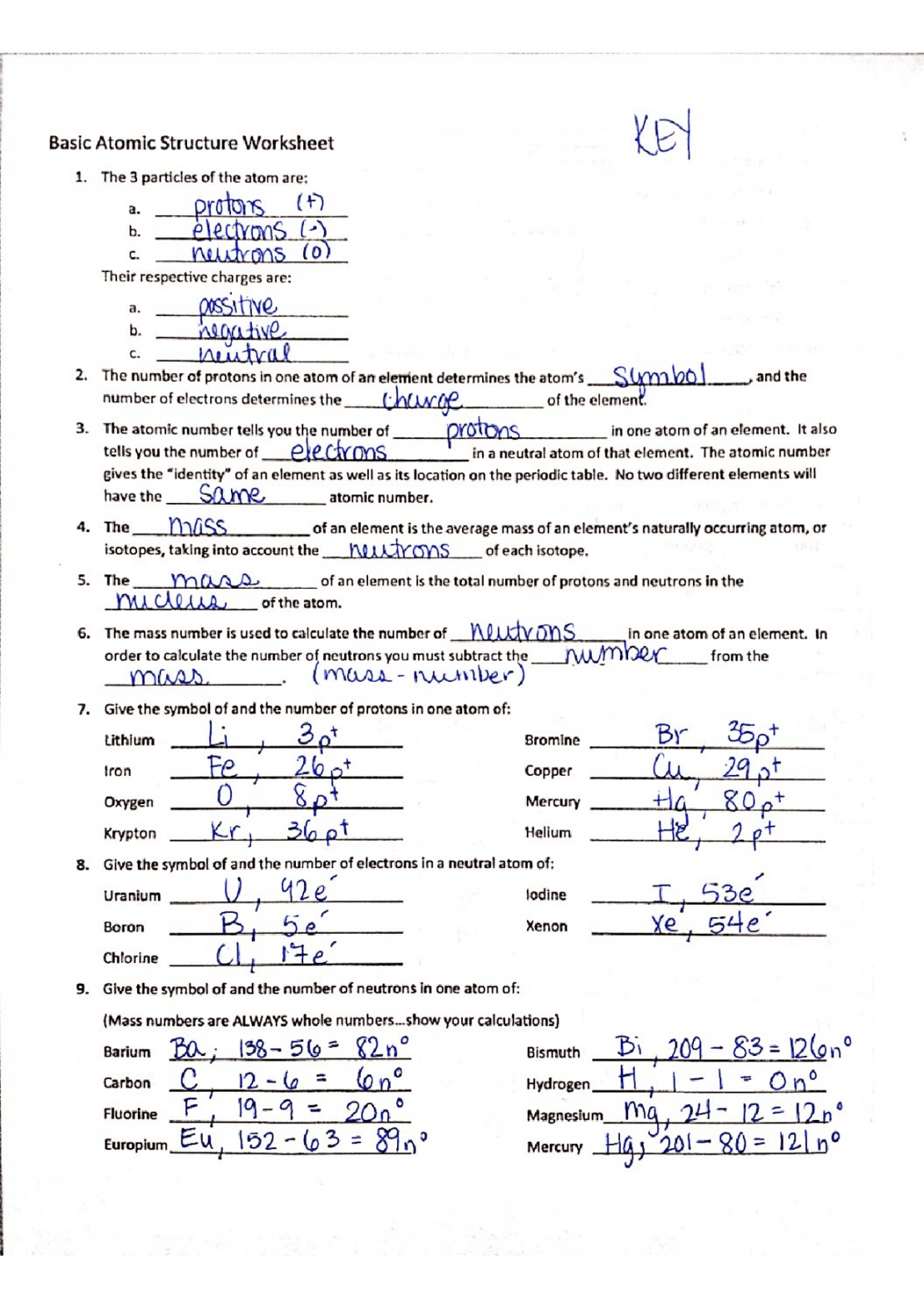 Basic atomic structures  Assignments Biology  Docsity