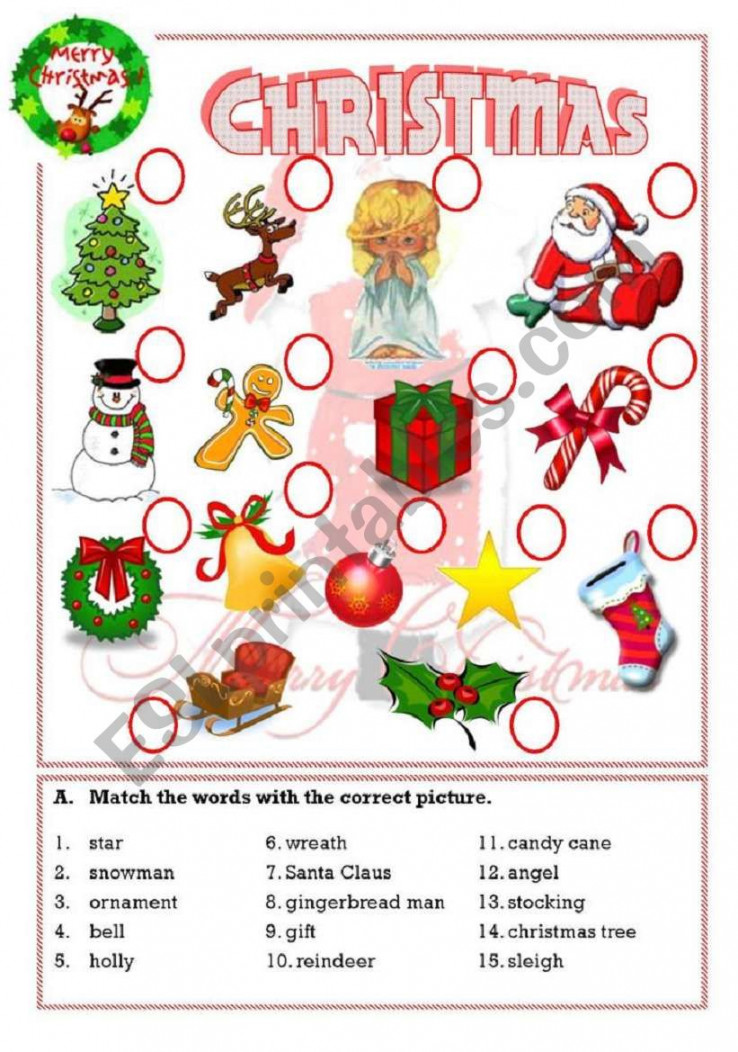 Christmas - ESL worksheet by isaserra