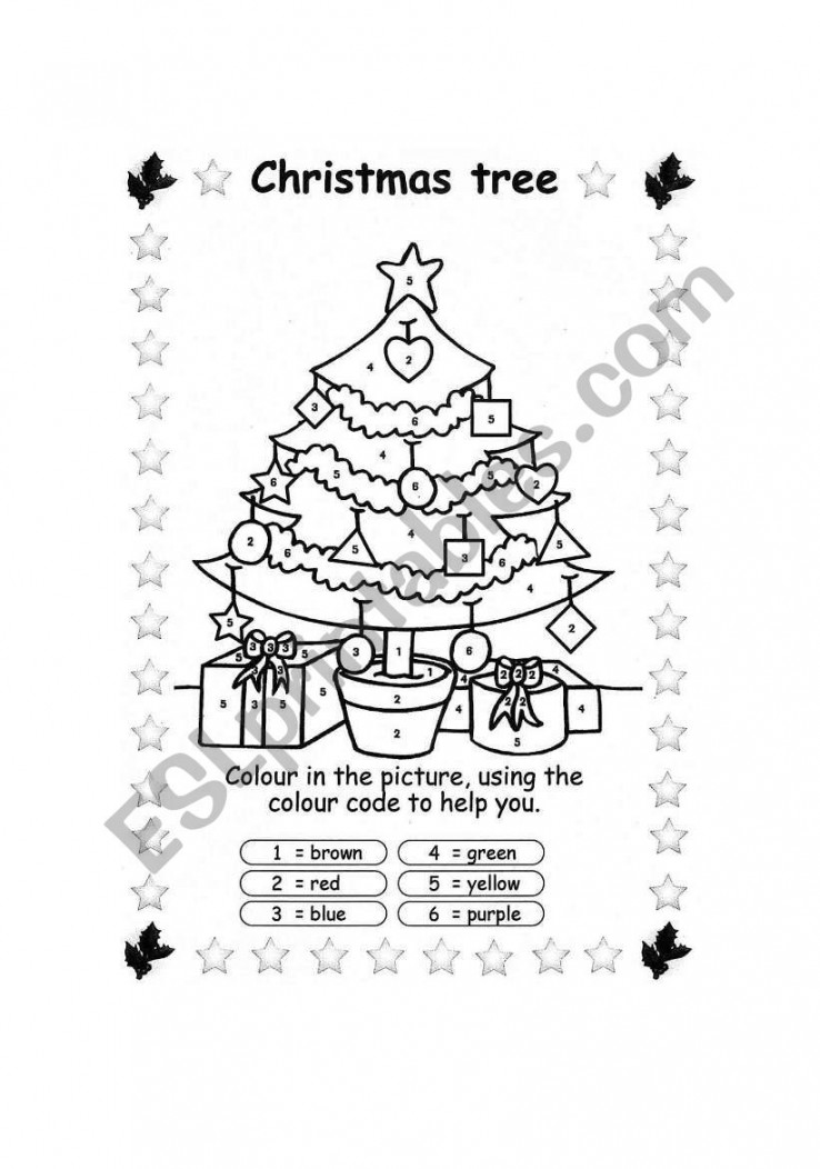 Christmas Tree - ESL worksheet by Butta Wave