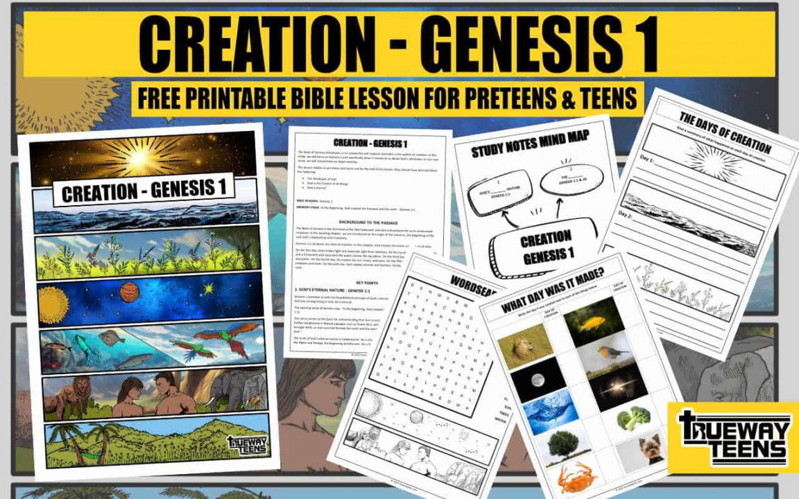 CREATION - GENESIS  (Teen Bible lesson) - Trueway Kids