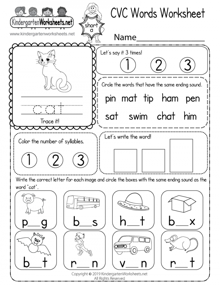 CVC Words Worksheet - Free Printable, Digital, & PDF