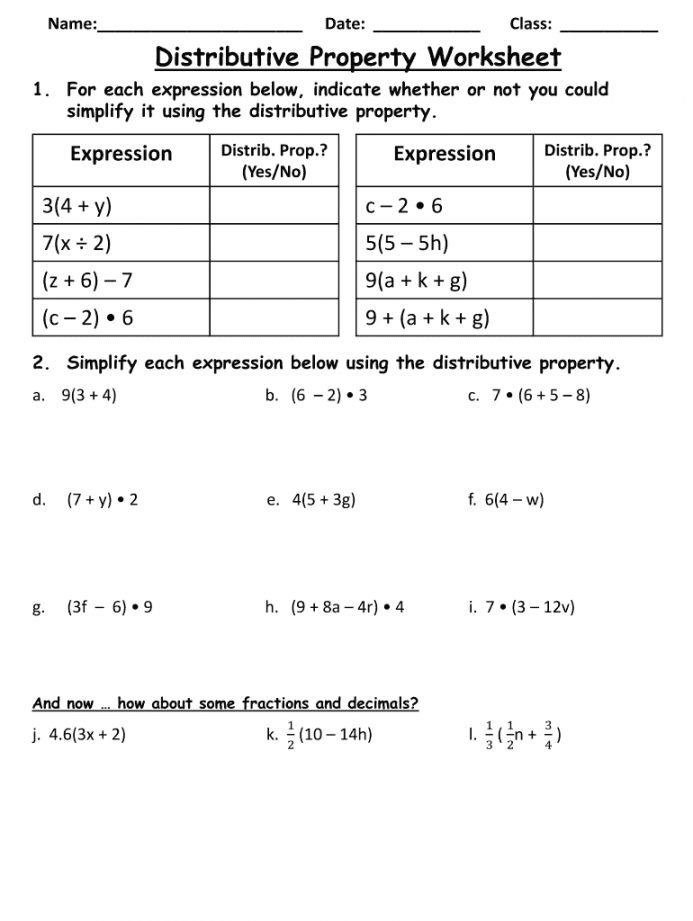 Distributive property worksheet: Fill out & sign online  DocHub