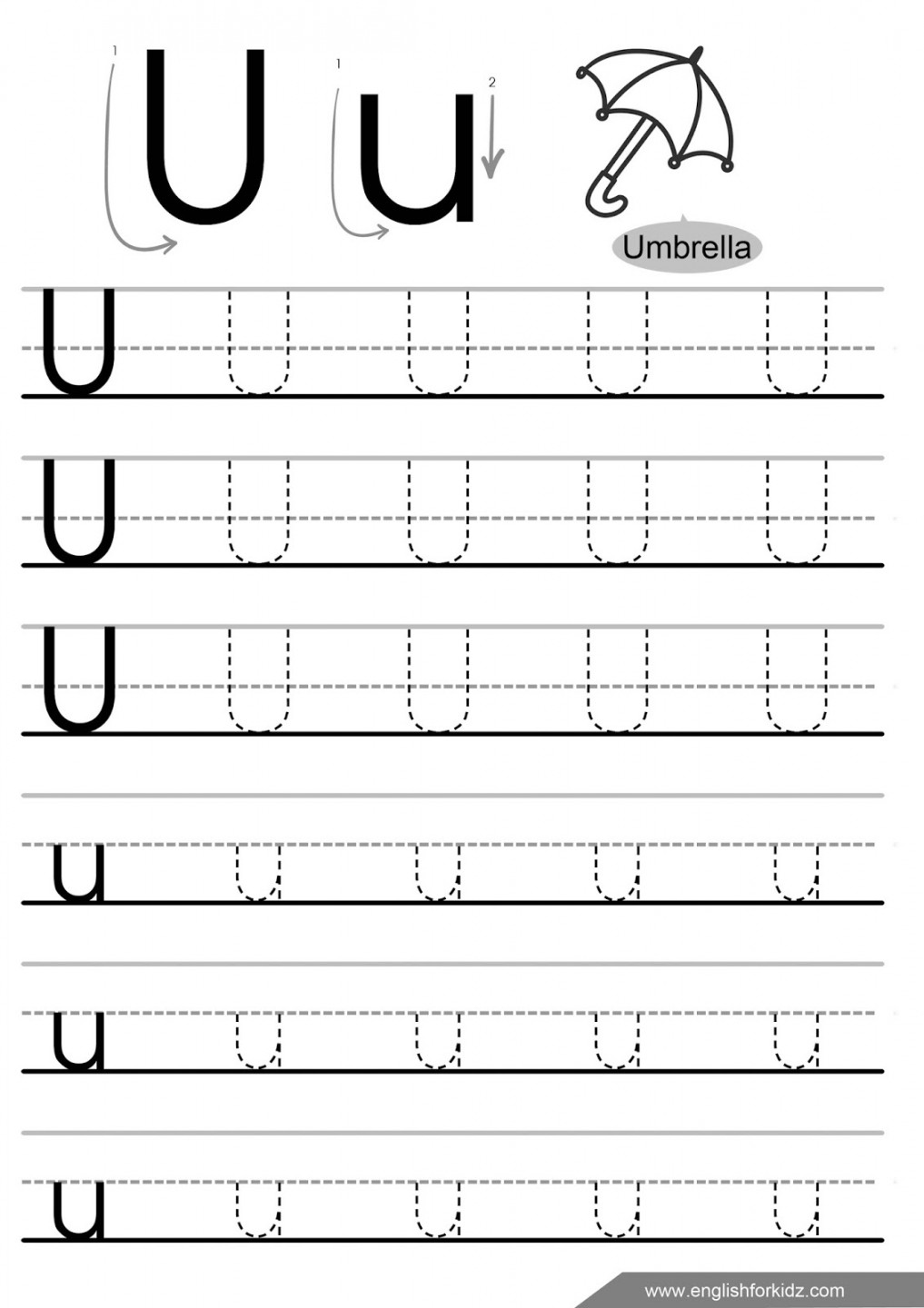 English for Kids Step by Step: Letter Tracing Worksheets (Letters