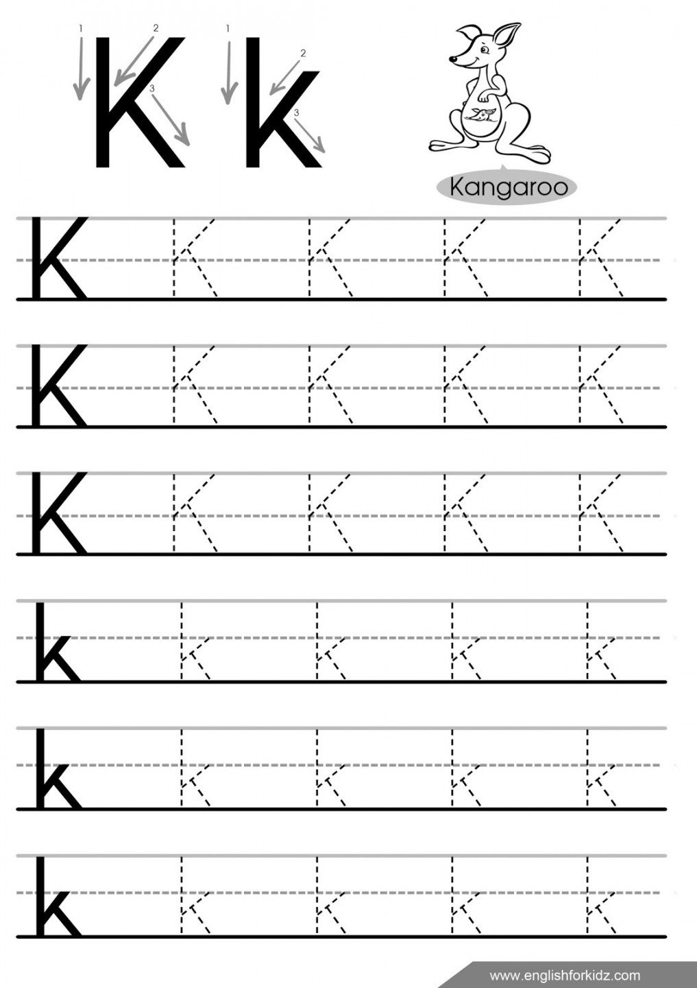 English for Kids Step by Step: Letter Tracing Worksheets (Letters