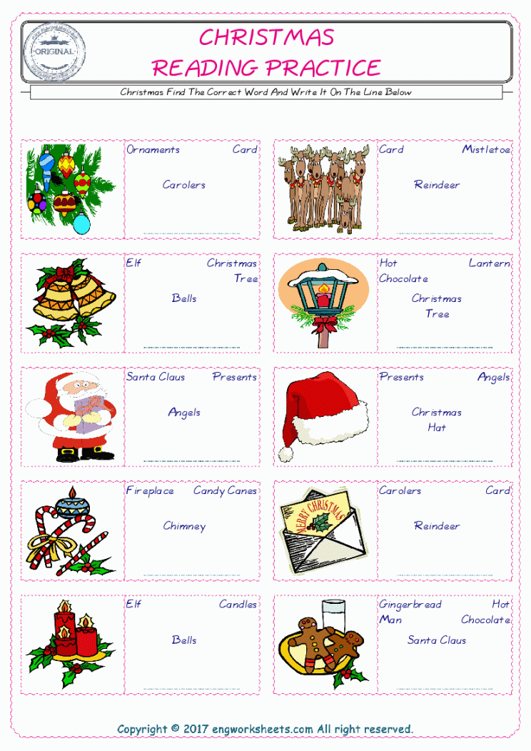 English Worksheet for Kids ESL Printable Picture Dictionary - PDF