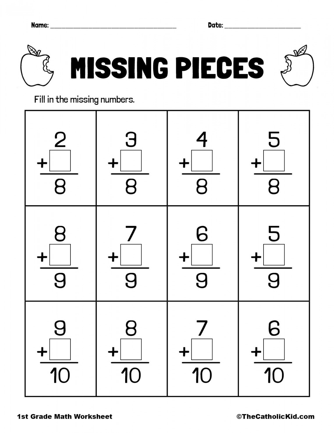 Find the Missing Numbers - TheCatholicKid