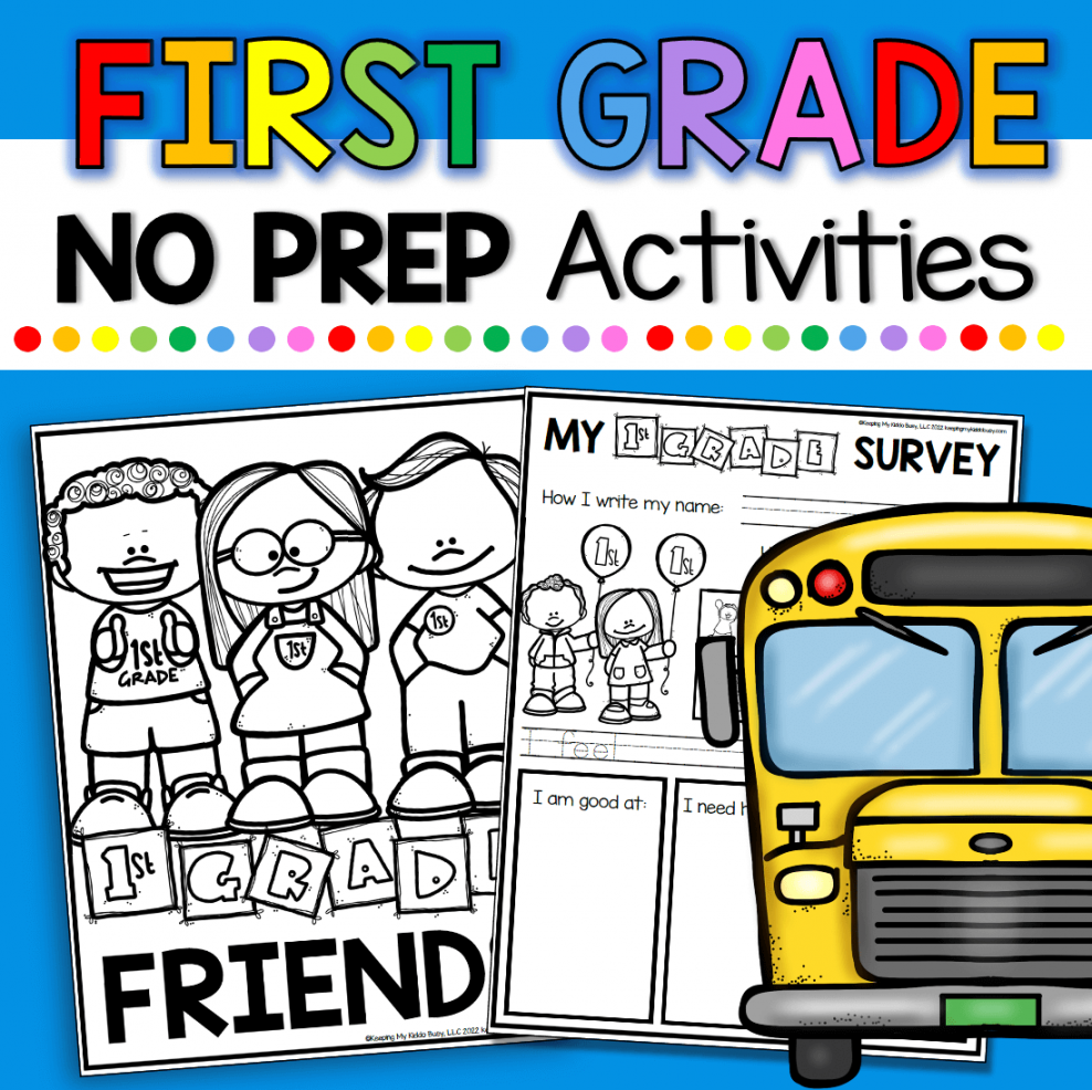 First Grade Back to School Activities FREE WORKSHEETS — Keeping My