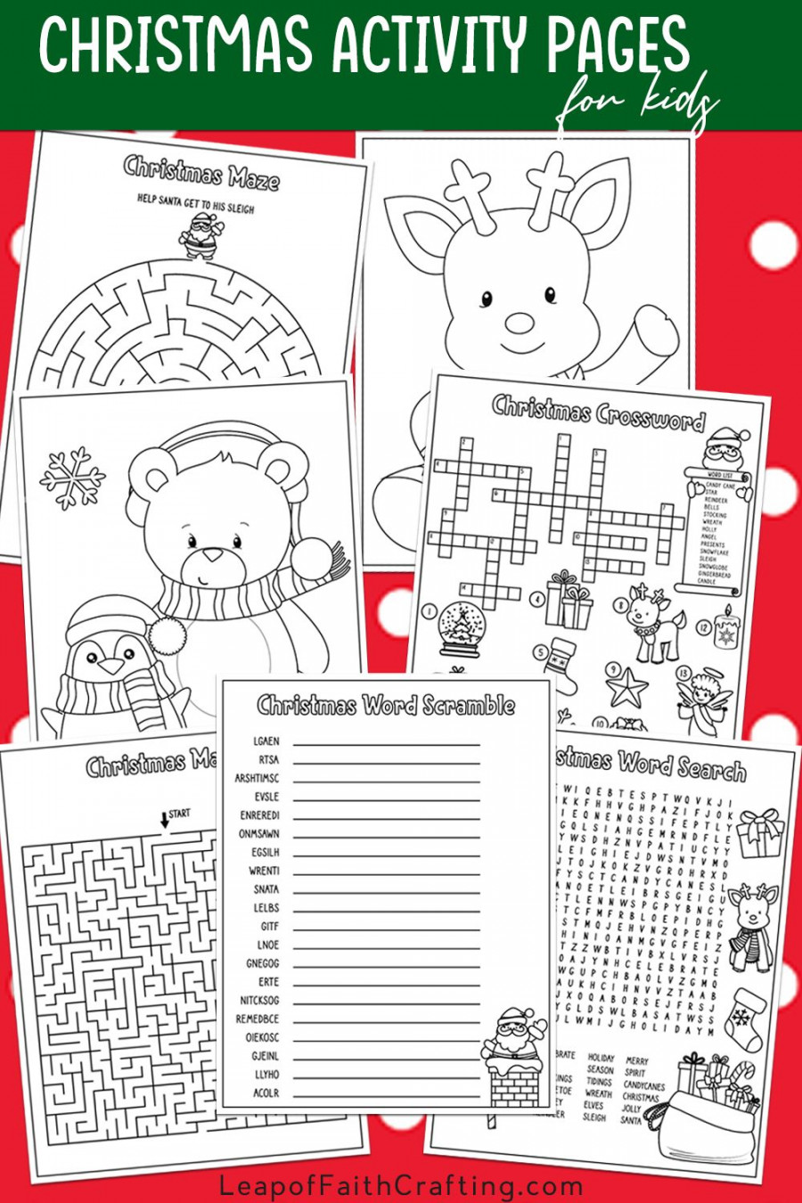 FREE Christmas Worksheets: Coloring Sheets, Word Search & More