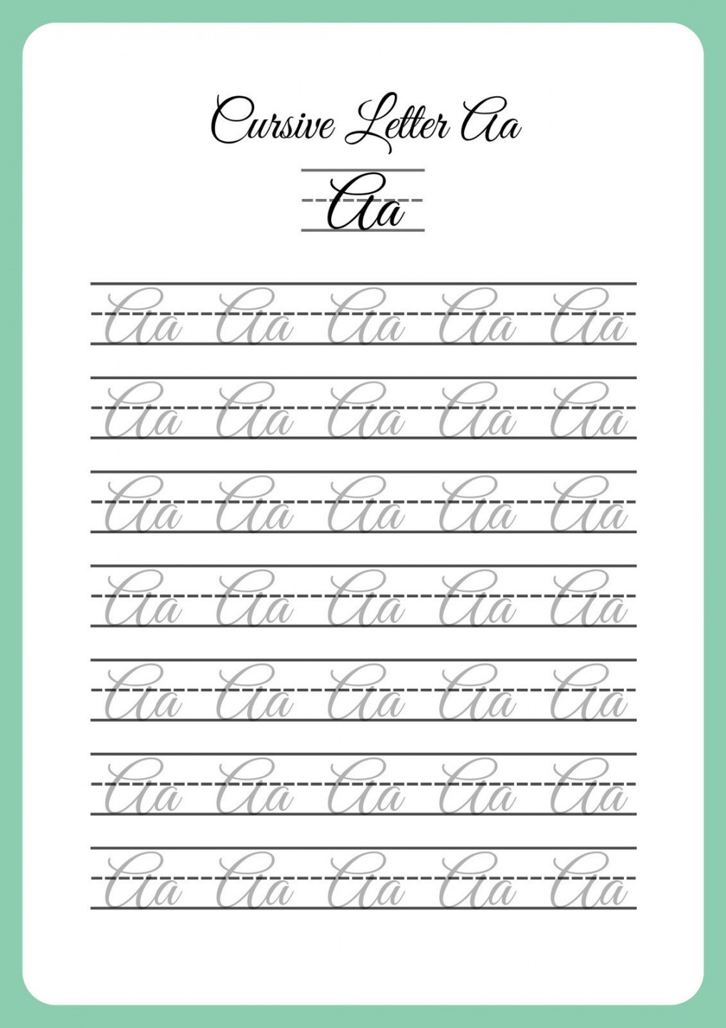 Free custom printable handwriting worksheet templates  Canva