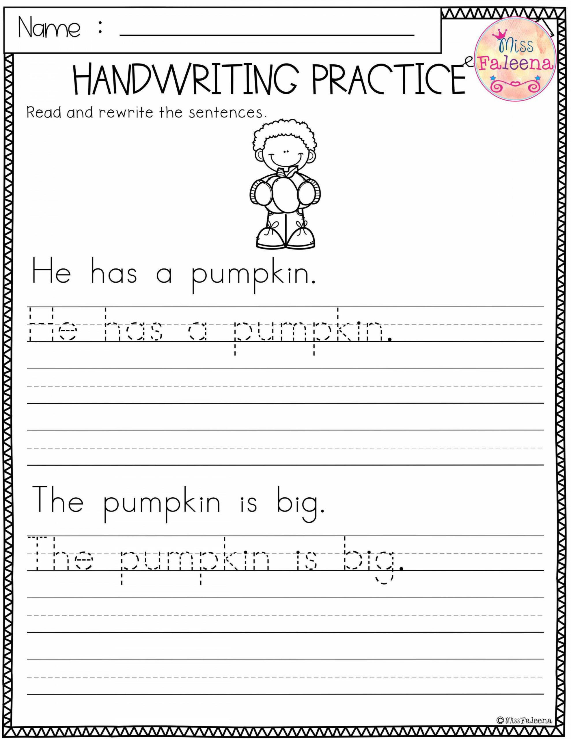 Free Handwriting Practice  Handwriting worksheets for