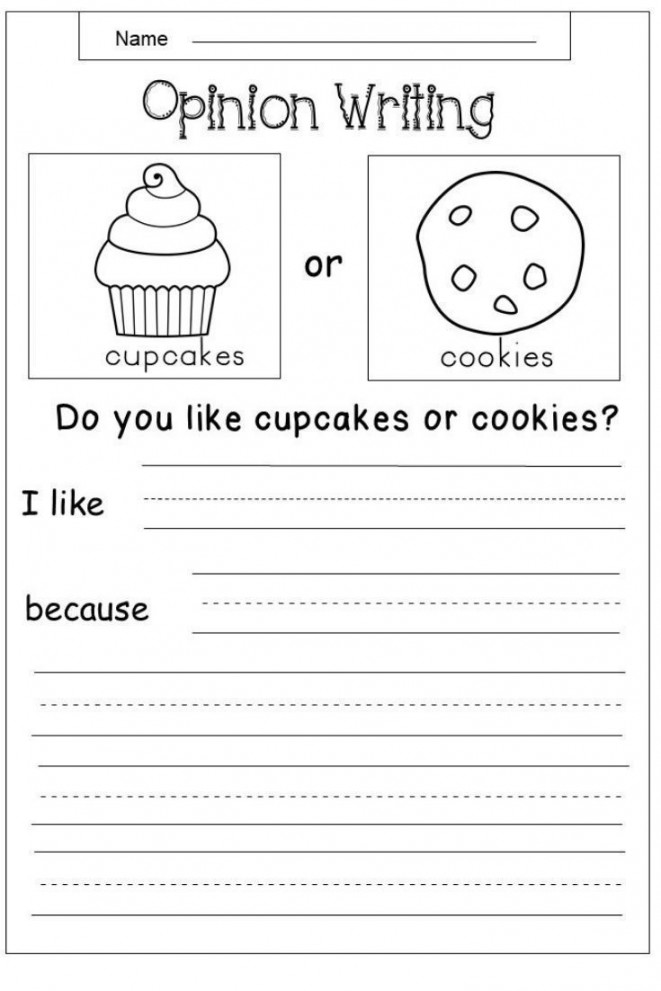 Free Opinion Writing Printable - kindermomma