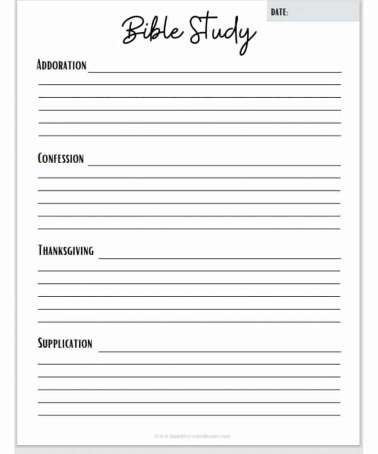 Free Printable Bible Study Worksheets for Christian Women!