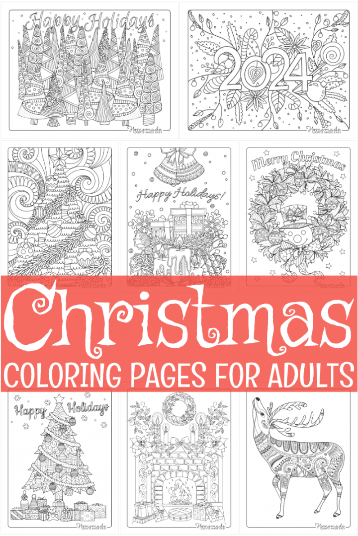 Free Printable Christmas Coloring Pages for Adults