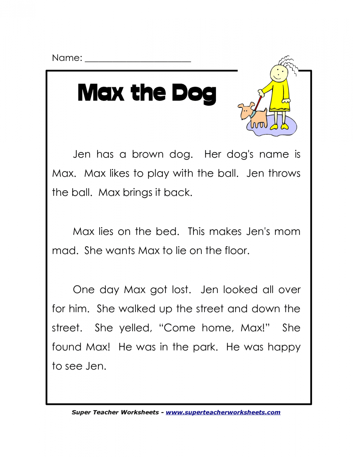 Free Printable Comprehension Worksheets For Grade  And st Grade