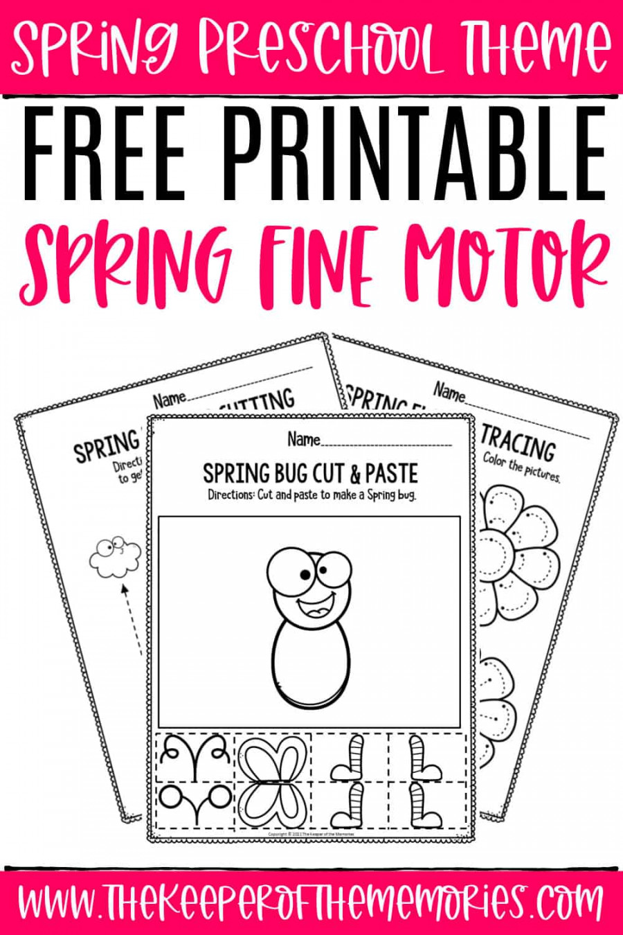 Free Printable Fine Motor Spring Preschool Worksheets